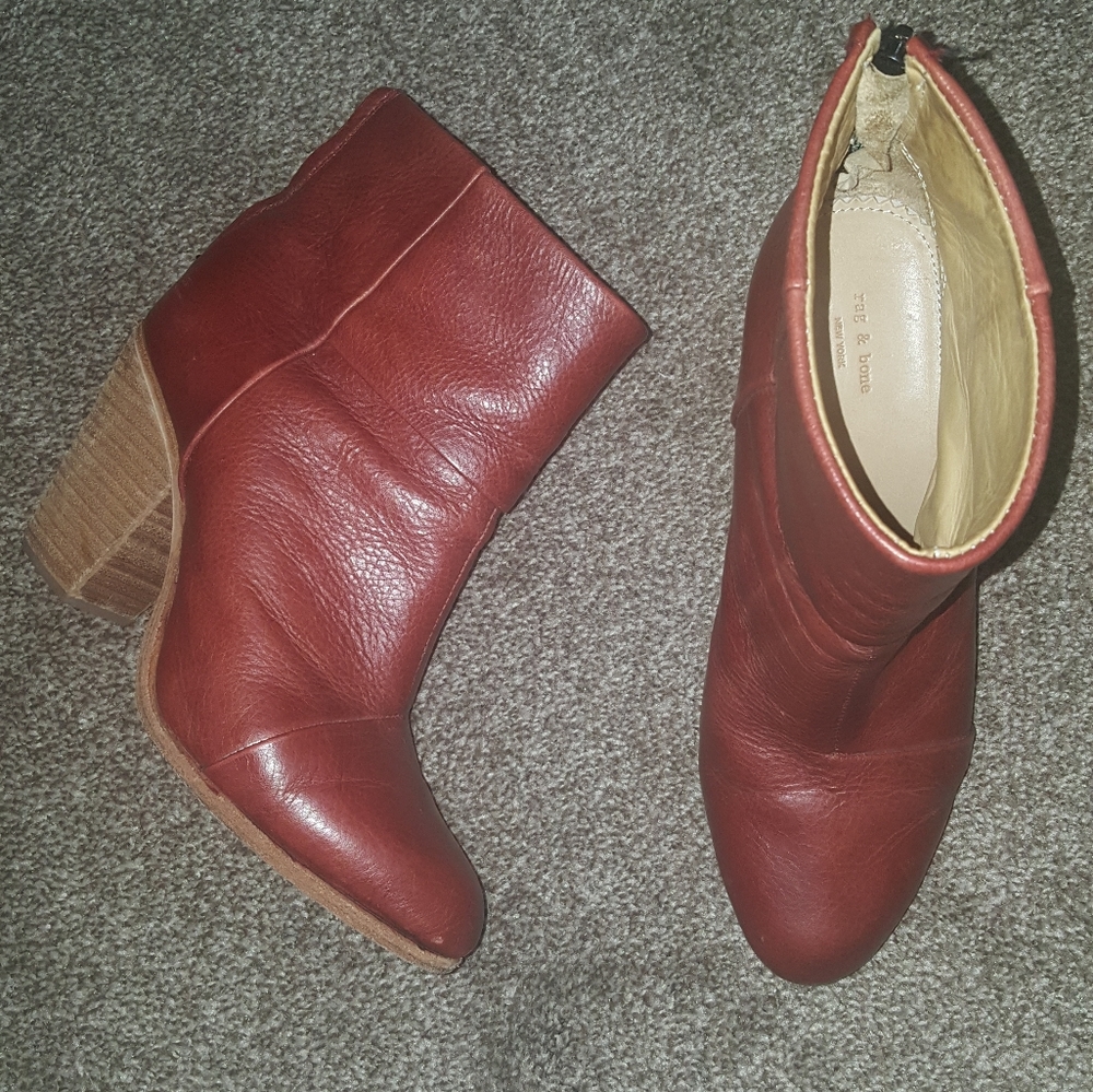 Rag &Bone "Newbury" Leather Boots